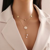 Wholesale Commute Heart Shape Flower 304 Stainless Steel Copper Plating 18K Gold Plated Pendant Necklace main image 9