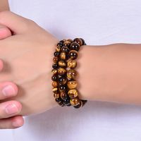 Casual Simple Style Gradient Color Natural Stone Beaded Men's Bracelets main image 4