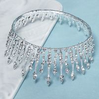 Rétro Brillant Rond Strass Incruster Strass Couronne main image 4