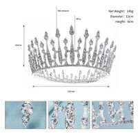 Rétro Brillant Rond Strass Incruster Strass Couronne sku image 1