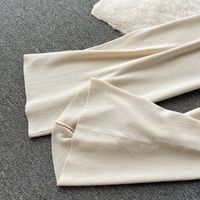 Schule Draussen Täglich Frau Einfacher Stil Streifen Einfach Elasthan Polyester Stricken Elastische Taille Hosen-sets Hosen-sets main image 2