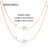 Ig Style Solid Color Stainless Steel Plating 18k Gold Plated Necklace sku image 1