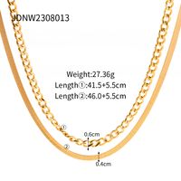Ig-stil Einfarbig Rostfreier Stahl Überzug 18 Karat Vergoldet Halskette sku image 6