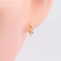 1 Pair Simple Style Printing Plating Sterling Silver White Gold Plated Gold Plated Earrings main image 2