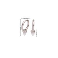 1 Pair Simple Style Printing Plating Sterling Silver White Gold Plated Gold Plated Earrings sku image 1