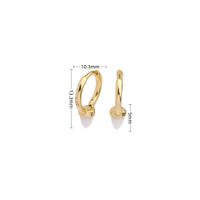 1 Pair Simple Style Printing Plating Sterling Silver White Gold Plated Gold Plated Earrings sku image 2