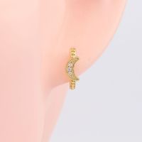 1 Pair Ig Style Casual Star Moon Plating Inlay Sterling Silver Zircon White Gold Plated Gold Plated Earrings main image 6