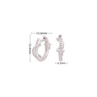 1 Pair Ig Style Casual Star Moon Plating Inlay Sterling Silver Zircon White Gold Plated Gold Plated Earrings sku image 1