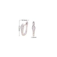 1 Pair Simple Style Shiny U Shape Plating Inlay Sterling Silver Zircon White Gold Plated Gold Plated Earrings sku image 1