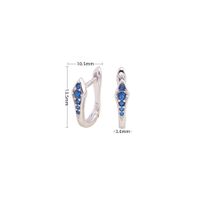 1 Pair Simple Style Shiny U Shape Plating Inlay Sterling Silver Zircon White Gold Plated Gold Plated Earrings sku image 3