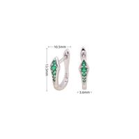 1 Pair Simple Style Shiny U Shape Plating Inlay Sterling Silver Zircon White Gold Plated Gold Plated Earrings sku image 5