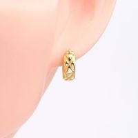 1 Pair Retro Simple Style Rhombus Plating Sterling Silver White Gold Plated Gold Plated Earrings main image 2