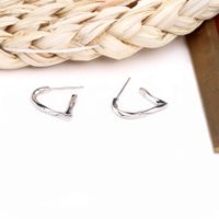 1 Pair Simple Style Heart Shape Plating Sterling Silver White Gold Plated Gold Plated Ear Studs main image 4