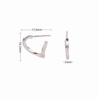 1 Pair Simple Style Heart Shape Plating Sterling Silver White Gold Plated Gold Plated Ear Studs sku image 1