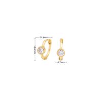 1 Pair Simple Style Round Plating Inlay Sterling Silver Zircon White Gold Plated Gold Plated Earrings sku image 4