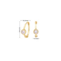 1 Pair Simple Style Round Plating Inlay Sterling Silver Zircon White Gold Plated Gold Plated Earrings sku image 6