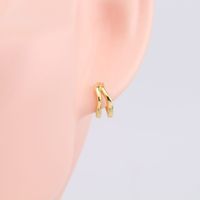 1 Pair Simple Style Irregular Plating Sterling Silver Ear Studs main image 2