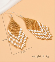 Wholesale Jewelry Modern Style Rhombus Seed Bead Beaded Handmade Drop Earrings main image 2