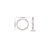 1 Pair Simple Style Solid Color Plating Inlay Sterling Silver Zircon Hoop Earrings sku image 1