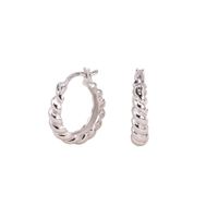Ins Style 925 Sterling Silver Twist Half Circle C Shape Ear Clips Earrings Personality Design European And American Industrial Style Quality Earrings sku image 1