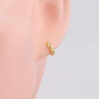1 Pair Simple Style Solid Color Plating Sterling Silver Earrings main image 2