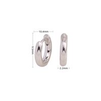 1 Pair Simple Style Solid Color Plating Sterling Silver Earrings sku image 1