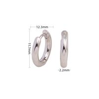 1 Pair Simple Style Solid Color Plating Sterling Silver Earrings sku image 3