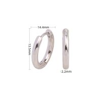 1 Pair Simple Style Solid Color Plating Sterling Silver Earrings sku image 5