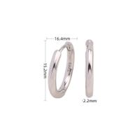 1 Pair Simple Style Solid Color Plating Sterling Silver Earrings sku image 7