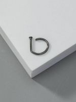 Ig Style Cool Style Solid Color Stainless Steel Nose Ring main image 3