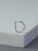Ig Style Cool Style Solid Color Stainless Steel Nose Ring main image 2
