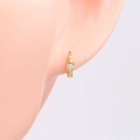 1 Pair Basic Round Plating Inlay Sterling Silver Zircon Earrings main image 4