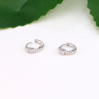 1 Pair Basic Round Plating Inlay Sterling Silver Zircon Earrings main image 3