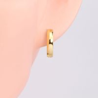 1 Pair Simple Style Solid Color Plating Sterling Silver 18k Gold Plated Earrings main image 1