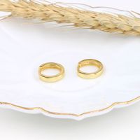 1 Pair Simple Style Solid Color Plating Sterling Silver 18k Gold Plated Earrings main image 4