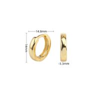 1 Pair Simple Style Solid Color Plating Sterling Silver 18k Gold Plated Earrings sku image 2