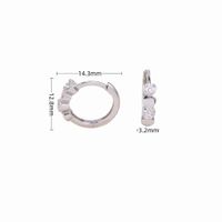 1 Pair Simple Style Heart Shape Inlay Sterling Silver Gem Earrings sku image 3