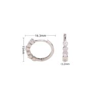 1 Pair Simple Style Heart Shape Inlay Sterling Silver Gem Earrings sku image 5