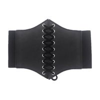 Fashion Solid Color Pu Leather Alloy Women's Corset Belts sku image 5
