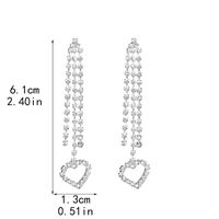 Wholesale Jewelry Sweet Heart Shape Rhinestone Rhinestones Silver Plated Plating Inlay Drop Earrings main image 3