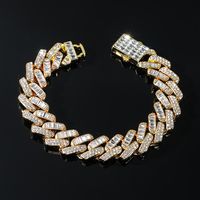 Hip-hop Streetwear Geometric Alloy Inlay Zircon Men's Bracelets main image 6