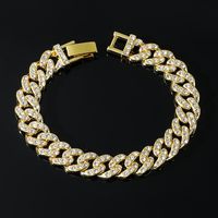 Punk Geometric Alloy Inlay Zircon Men's Bracelets main image 1