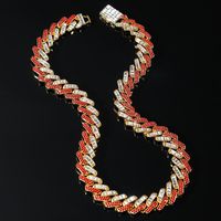 Hip-hop Geometric Zircon Alloy Wholesale Bracelets Necklace main image 1