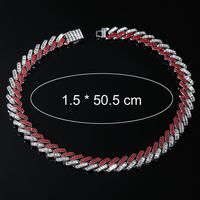 Hip-hop Geometric Zircon Alloy Wholesale Bracelets Necklace main image 2