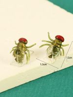 1 Pair Funny Simple Style Insect Fly Alloy Resin Ear Studs main image 3