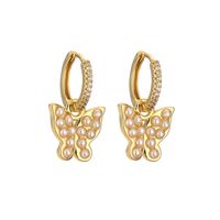 1 Pair Elegant Streetwear Water Droplets Snake Plating Inlay Copper Zircon Gold Plated Ear Studs sku image 11