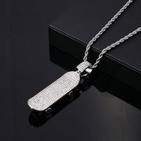 Hip-Hop Vintage Style Rock Skateboard 304 Stainless Steel Copper Plating Inlay Zircon Men'S Pendant Necklace main image 4
