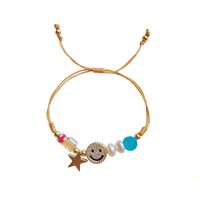 Cute Star Freshwater Pearl Rope Copper Knitting Plating Inlay Rhinestones 18k Gold Plated Women's Bracelets main image 6