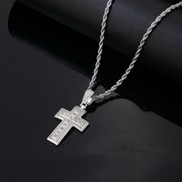 Hip-hop Vintage Style Rock Cross Stainless Steel Alloy Plating Inlay Zircon Gold Plated Silver Plated Men's Pendant Necklace main image 2