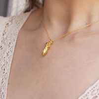 Casual Simple Style Shoe Copper Plating Copper 18k Gold Plated Pendant Necklace main image 1
